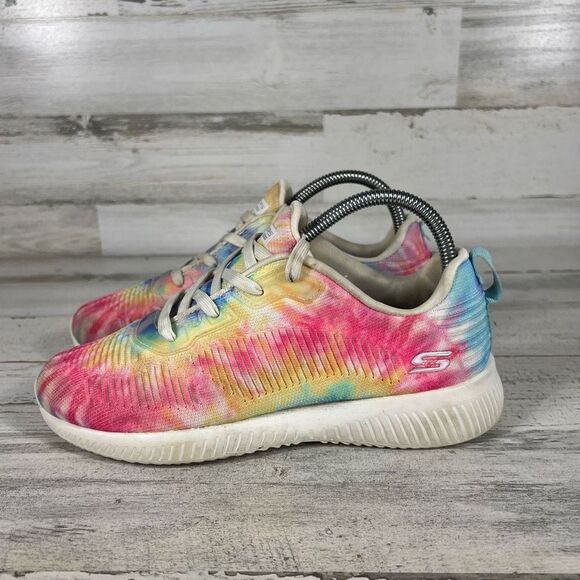 Skechers Women Bobs Squad Hazy Daisy 117030 Multicolor Running Shoes Sneaker 7.5 - Picture 2 of 8